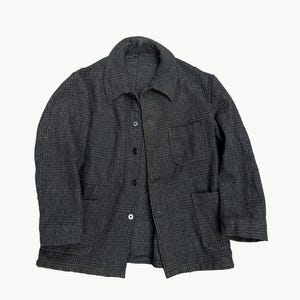 Vintage Laine Pascal Beau Fort Wool Work Coat Workwear Vetements Travail French 1940 40s France