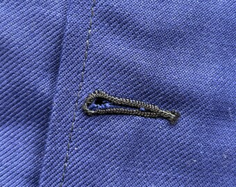 Vintage Au Molinel Work Jacket Bleu De Travail France 1960's