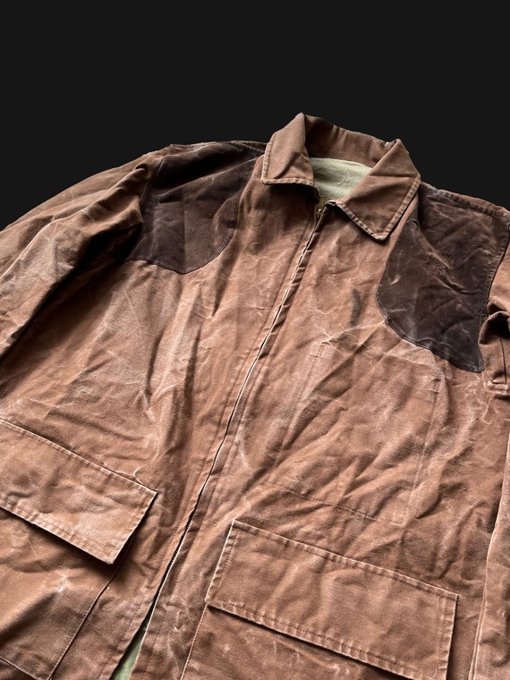 Hunting Vintage Gibeciere Jacket French Rain Cott… - image 9