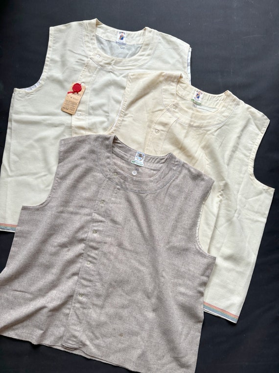 Buy Vintage Vest French Wool-cotton Flanelle T-shirt Undershirt 