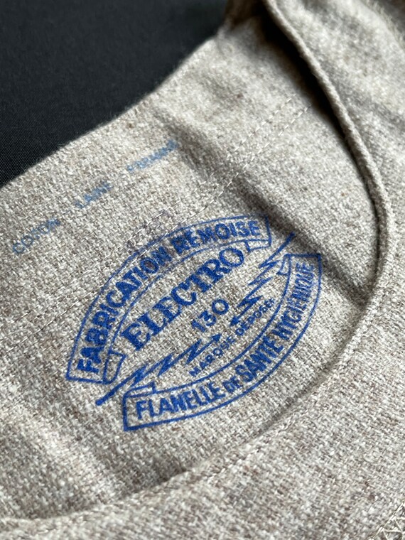 Vintage Vest French Wool-Cotton Flannelette Flane… - image 4