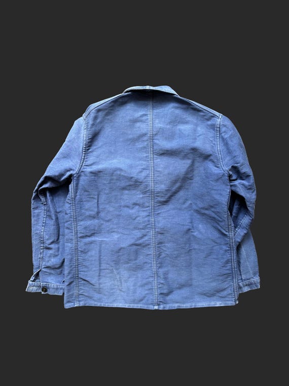 Vintage Moleskin Jacket L'ideal France 40s 50s Bleu De