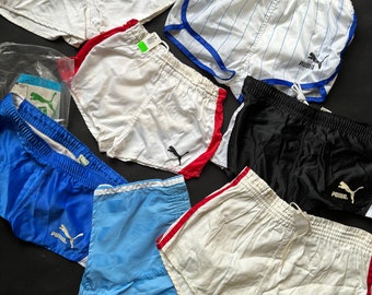 Adidas Puma vintage New Old Stock Shorts Pantalons Court Football Rollerskate Pingpong 70s 80s 1970s 1980s Sport Lot 7 Paires