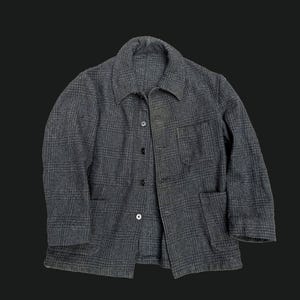 Vintage Franse wollen werkjas - Laine Pascal Beau Fort, jaren 1940