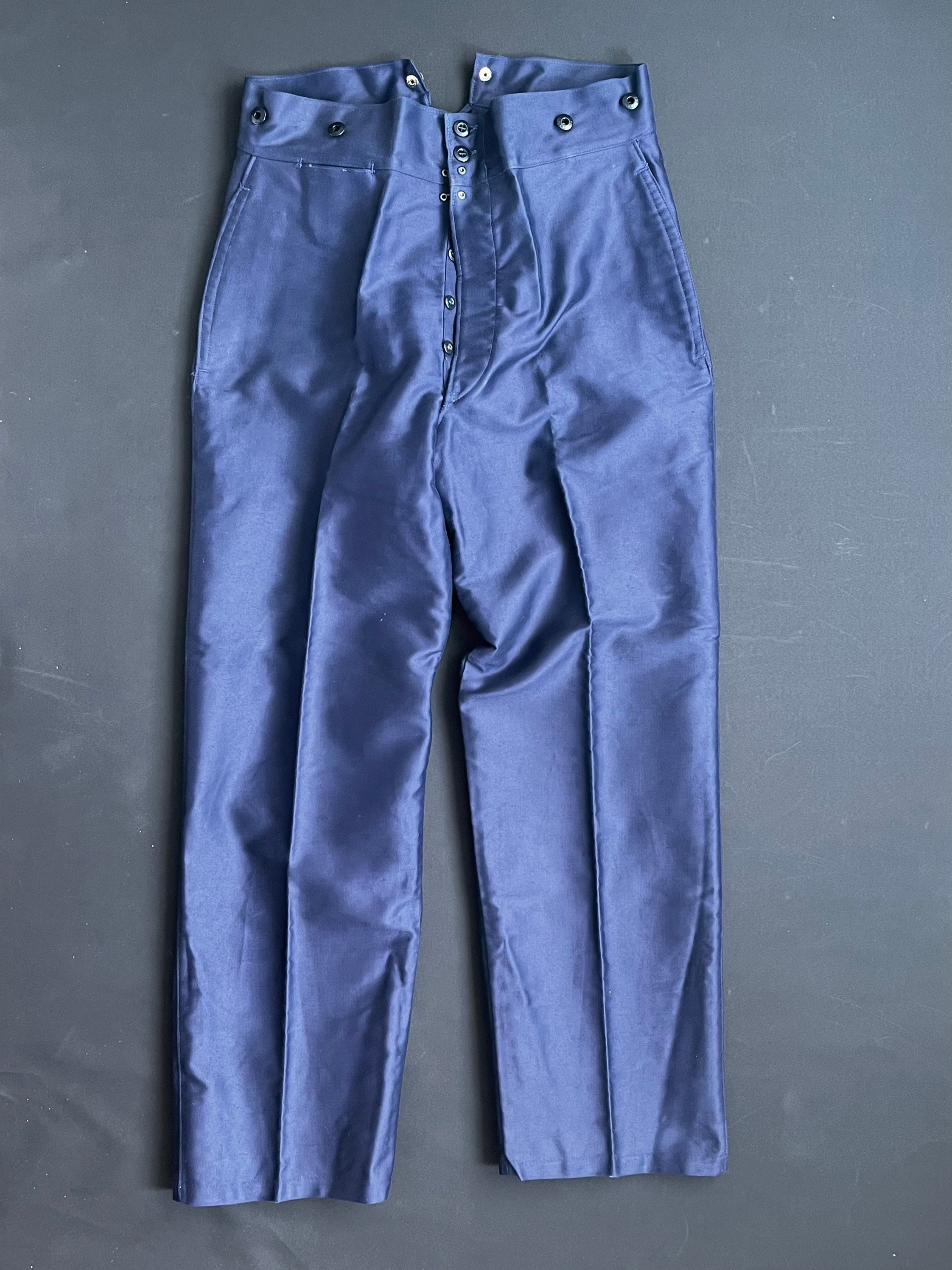 パンツ OLD BLUE MOLESKIN WORK PANTS DEAD STOCK PERFECT MOLESKIN Work Pants Dead Stock 1970s . 33 Inches