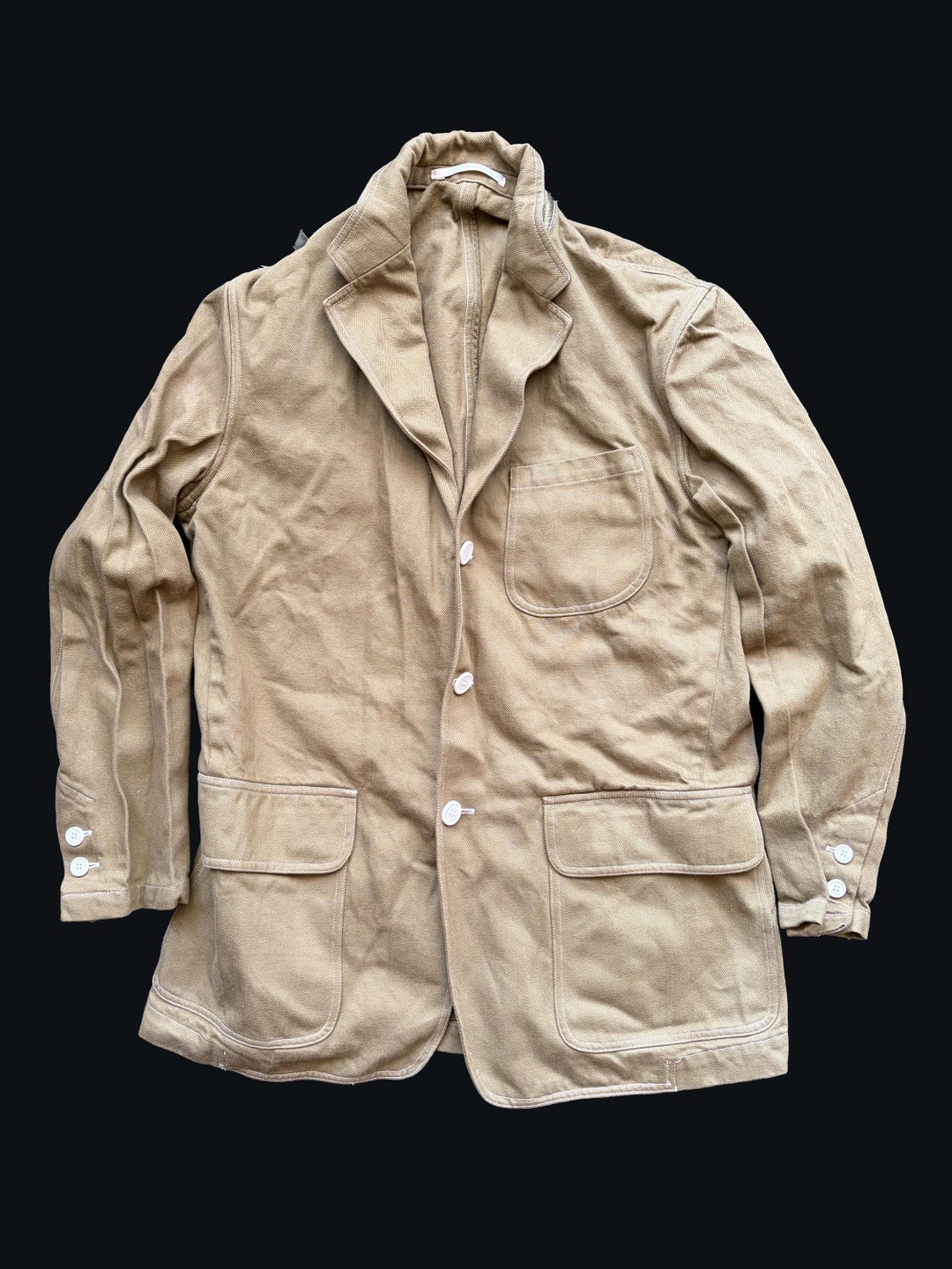 Vintage Lapelled Work Military Jacket France 1950s - Etsy