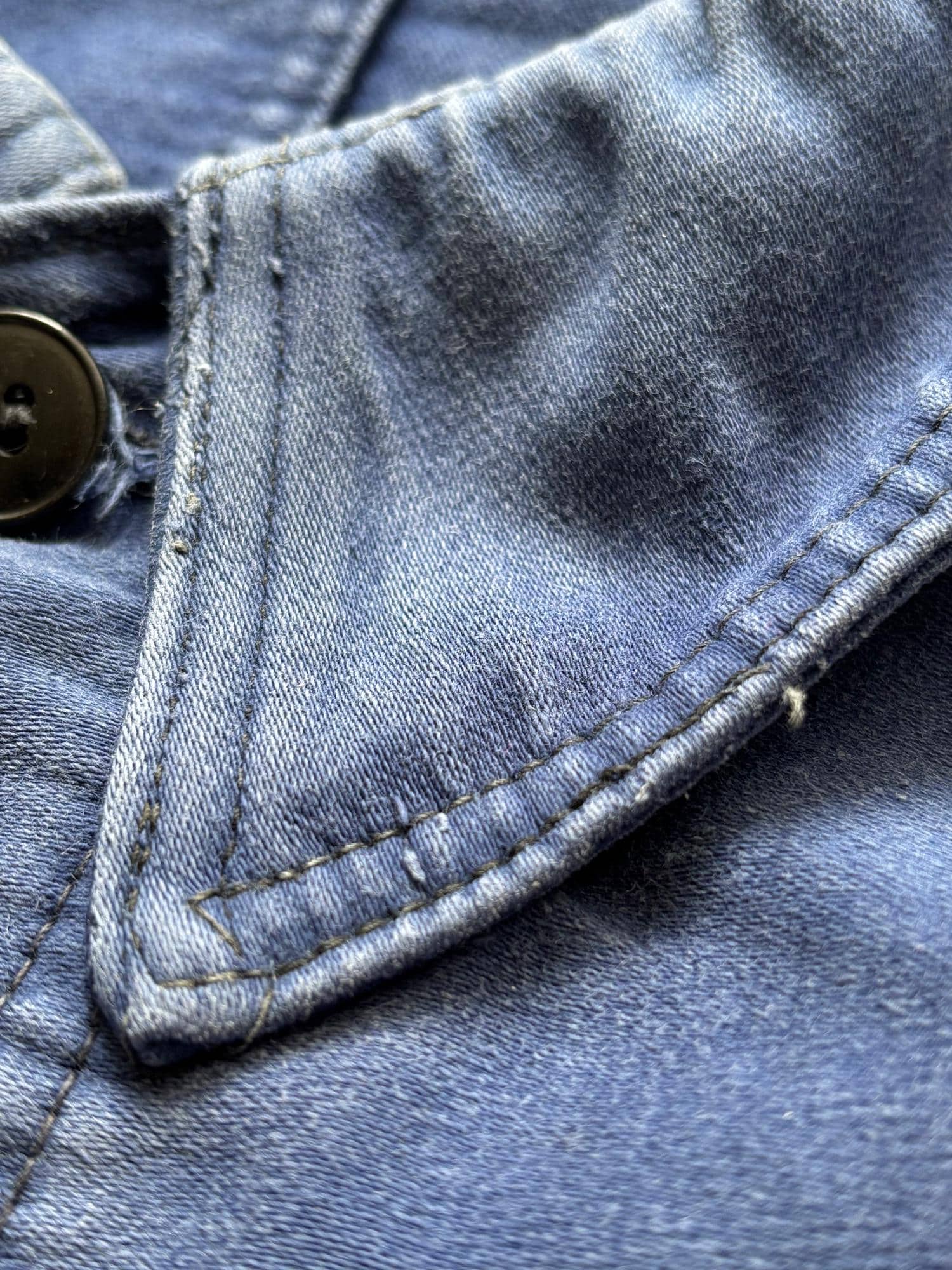 ジャケット・アウター 1950s L'Ideal Rare fabric work jacket Vintage French Moleskin Work Jacket - L'ideal Bleu De