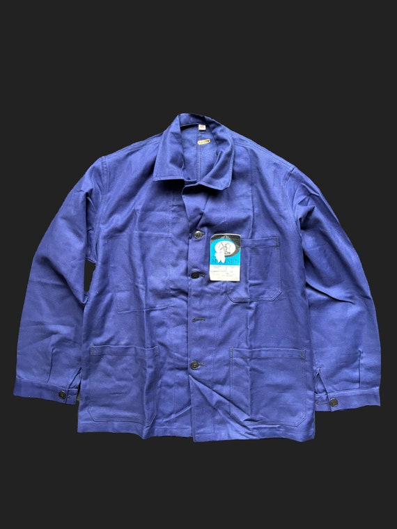 Vintage Au Molinel Work Jacket Bleu de Travail Fr… - image 1