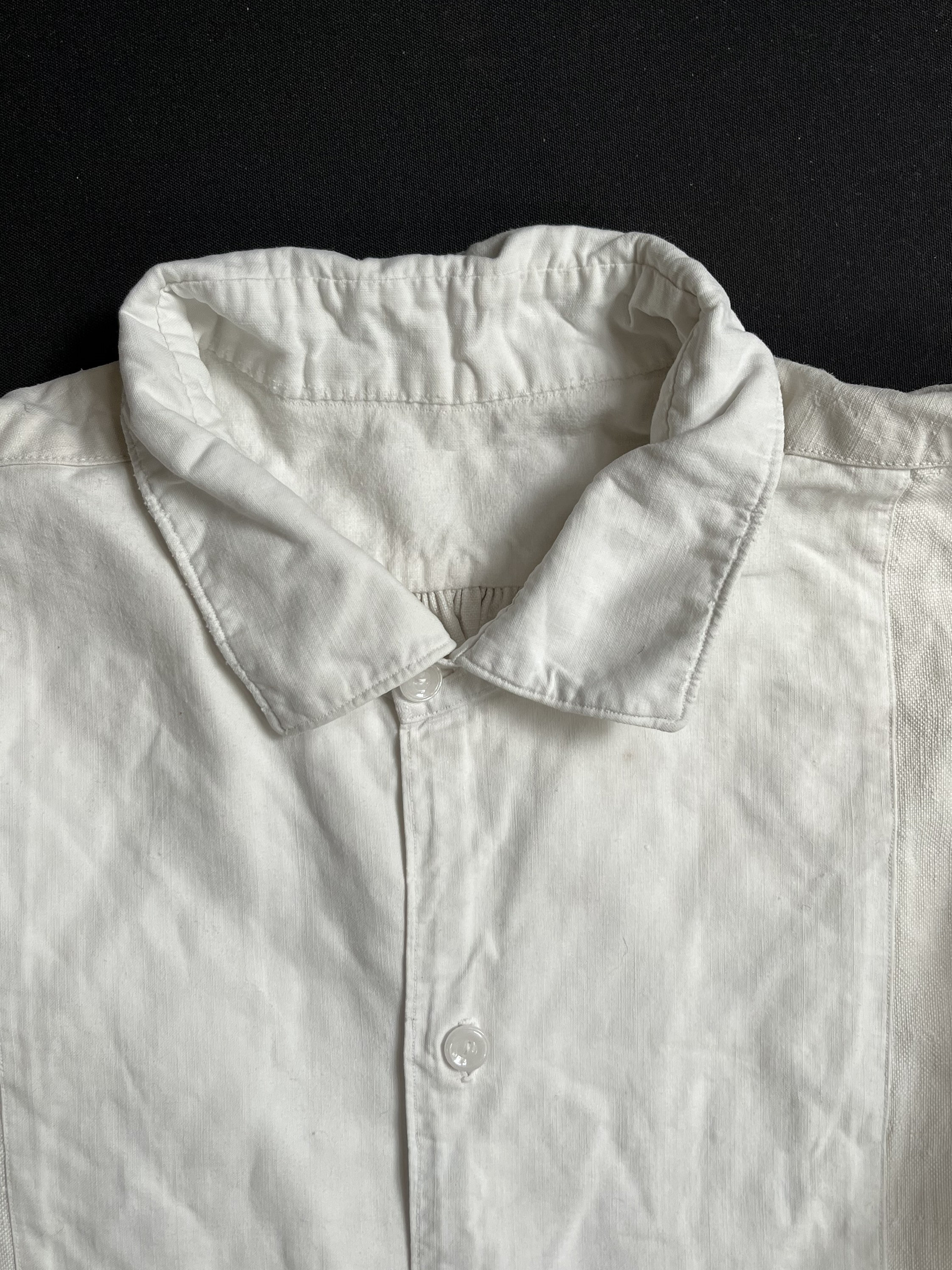 Buy Vintage Linen Grandpa Shirt France Early Century Hand Made 