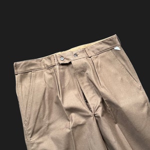 Vintage Au Fusil Hunting Chassee Pants Trousers 1950s Deadstock New Old Stock France 50s Work Duck Cotton Canvas Sanfor