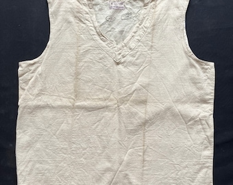 Vintage Military Wool Jersey: Sleeveless Tee Shirt, Lot of 12, 1940s France