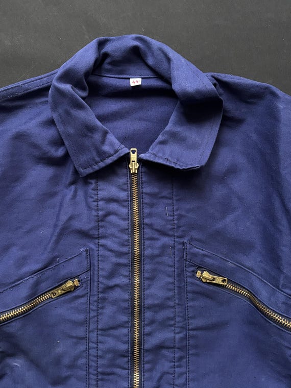 Vintage Lafont Moleskin Cyclist Jacket: 1950s Bleu de… - Gem