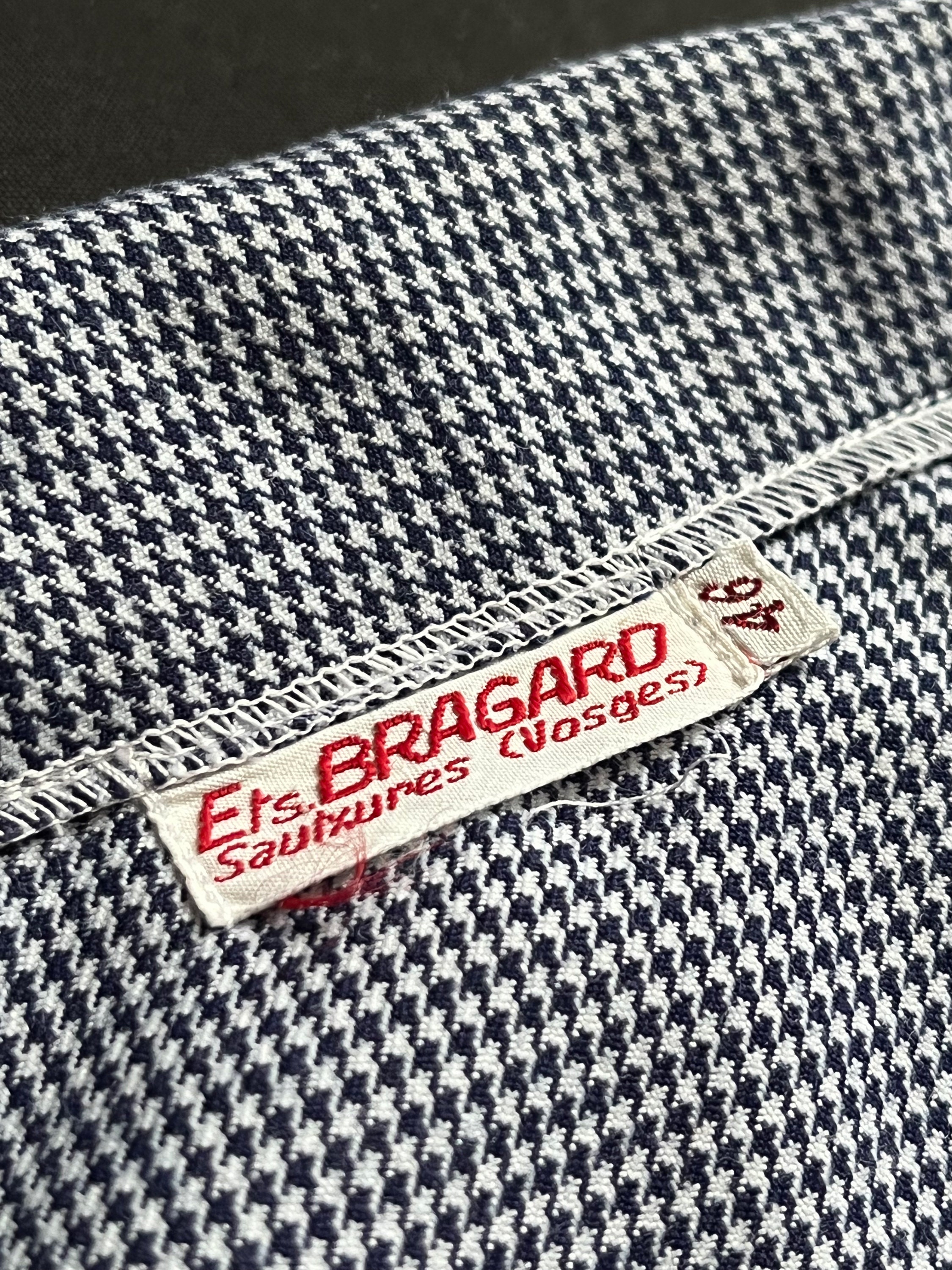 Bragard Chef Cook Butcher Cuisiner Vintage Jacket Plaid