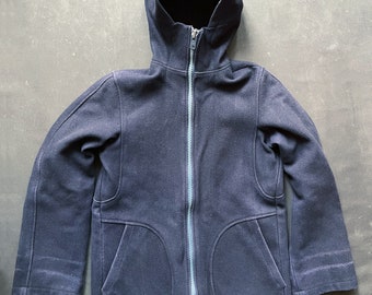 Vintage Franse wollen caban-hoody uit de jaren 70 – bergparka