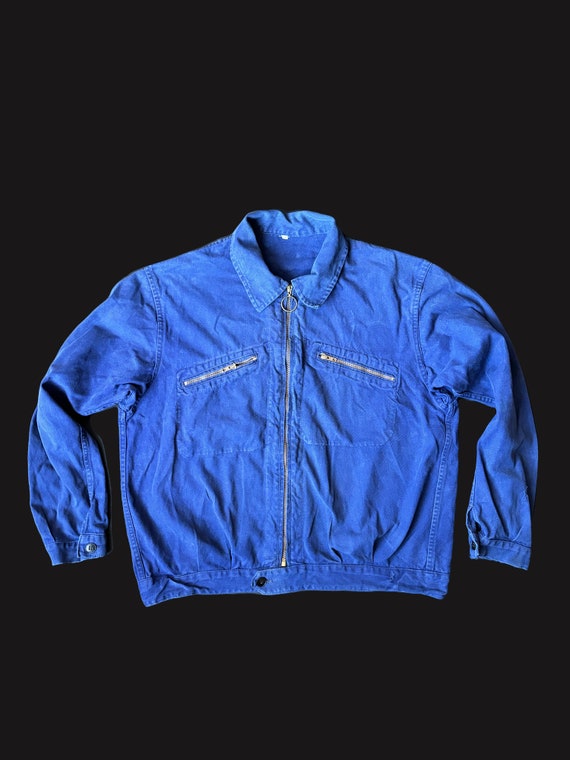 1940-50s French Indigo Metis Work Jacket