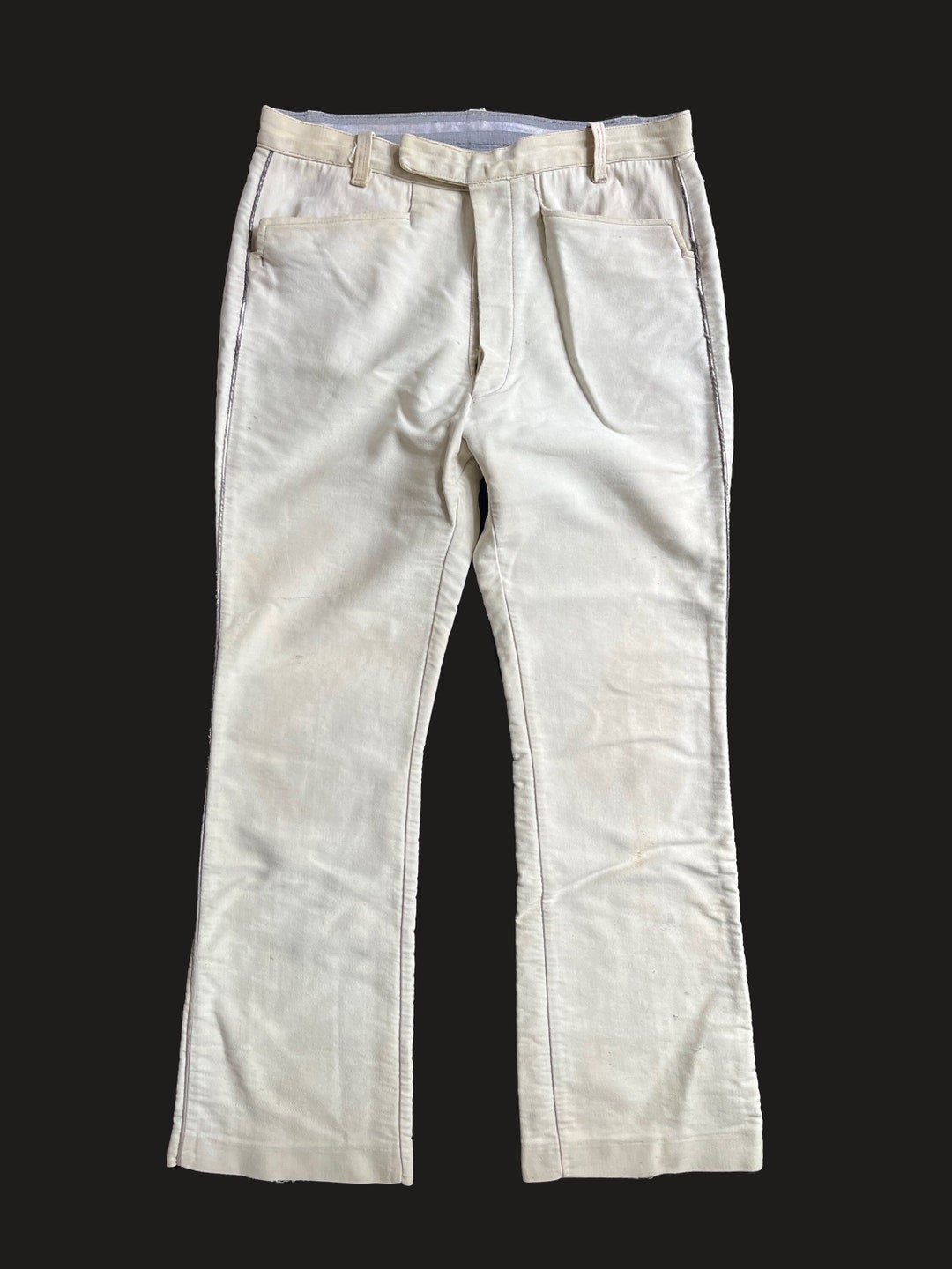 Moleskine Cotton Trousers France Early Xxth Century Vintage Pants