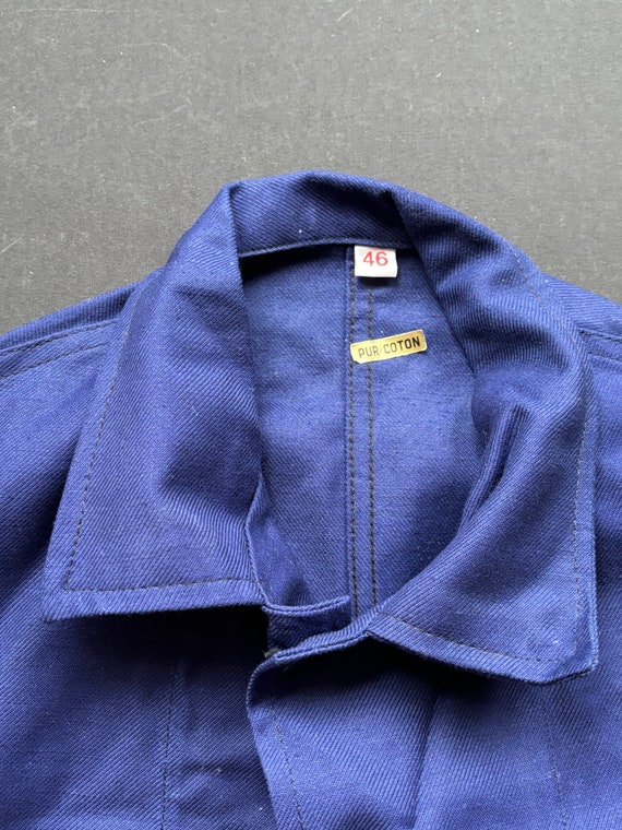 Vintage Au Molinel Work Jacket Bleu de Travail Fr… - image 5