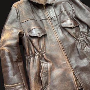 Vintage Cyclist Blouson Jacket Eclair Zipper Leather France 1940s 40s WWII Rare