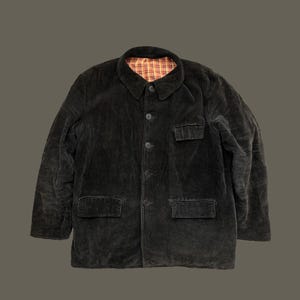 Lafont Vintage Velours Work Coat Corduroy Jacket 1950s France Workwear 50s Lining Cotton