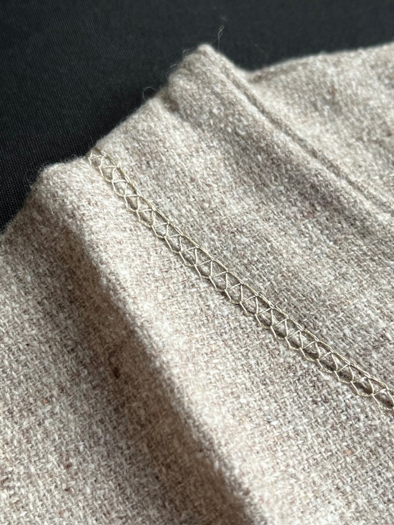 Vintage Vest French Wool-Cotton Flannelette Flane… - image 5