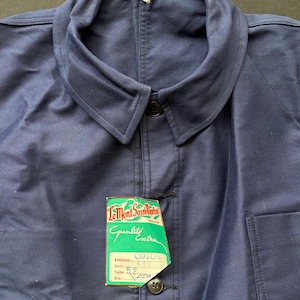 Vintage Moleskin Worker Jacket: 1960s French Chore Coat - Le Mont Saint Martin