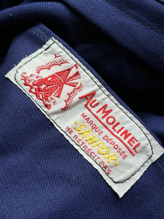 Vintage Au Molinel Work Jacket Bleu de Travail Fr… - image 9