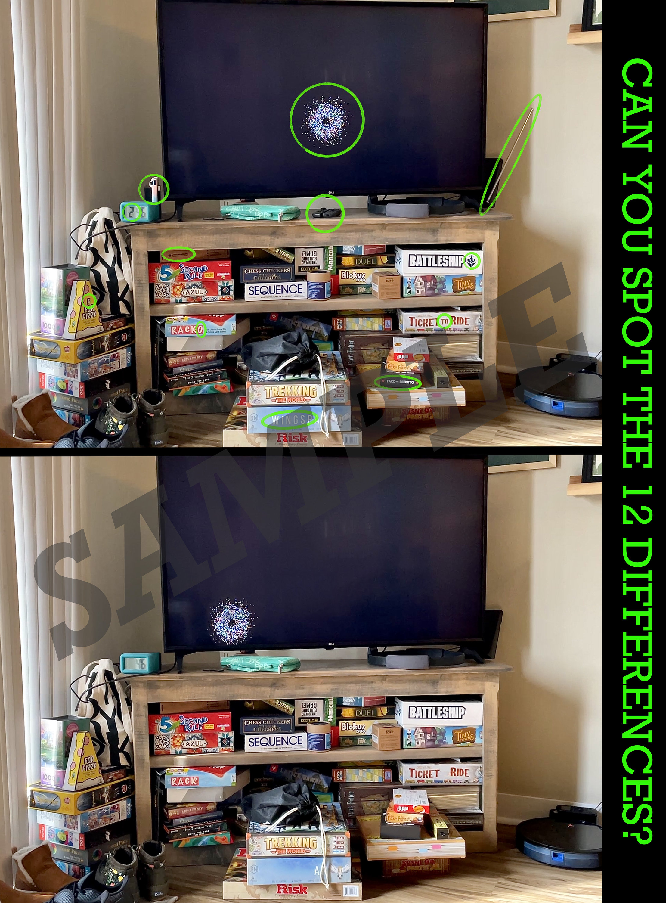 Custom Differences Image Custom Spot the Difference With Your Photograph, Custom Party Game ...