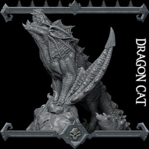 Dragon Cat - TTRPG Miniature - DnD - Fantasy - Dungeons & Dragons