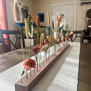 Flower bar &#39;Individual&#39;: Unique one-of-a-kind pieces made of solid wood with dried flowers - including wall bracket&quot;