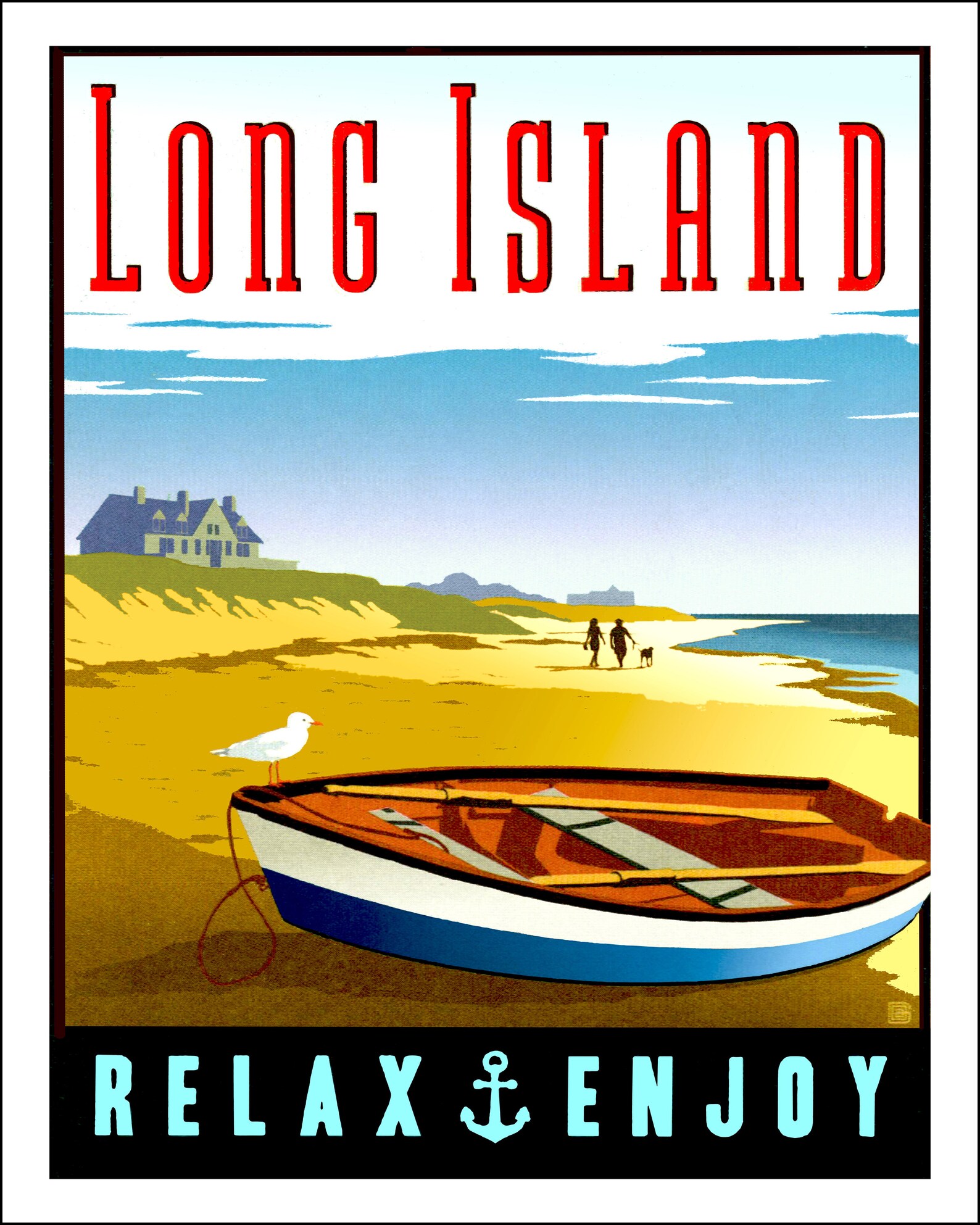 Long Island Poster Long Island Poster New York Gift Long Etsy