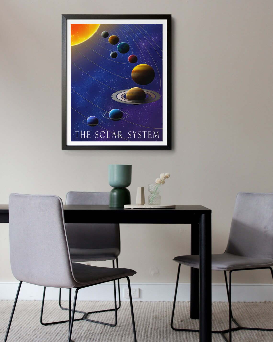 Solar System, Wall Art, Space Wall Decor, Outer Space Art