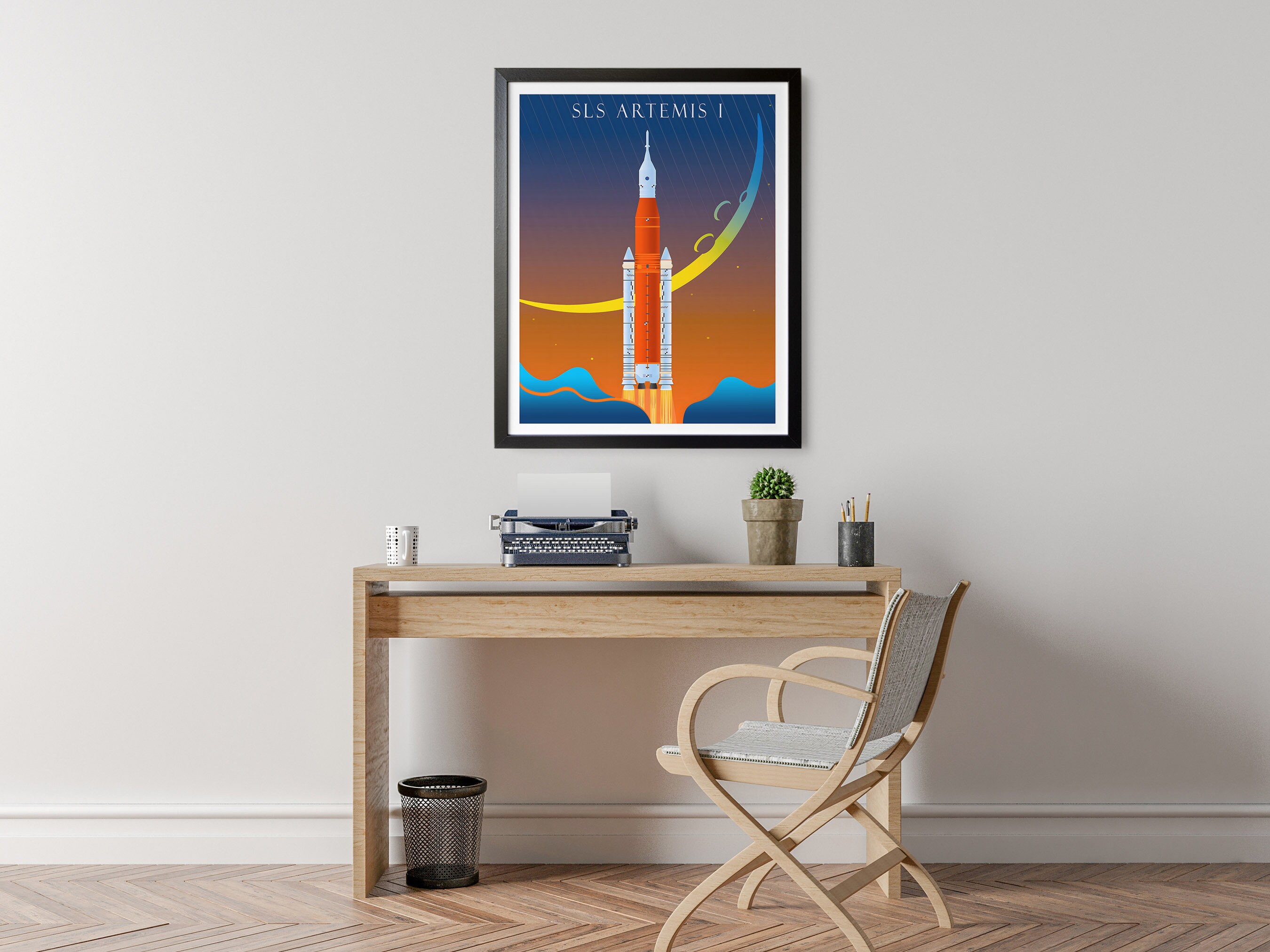 Artemis 1 SLS Rocket, Rocket Ship Wall Art, NASA Artemis Poster
