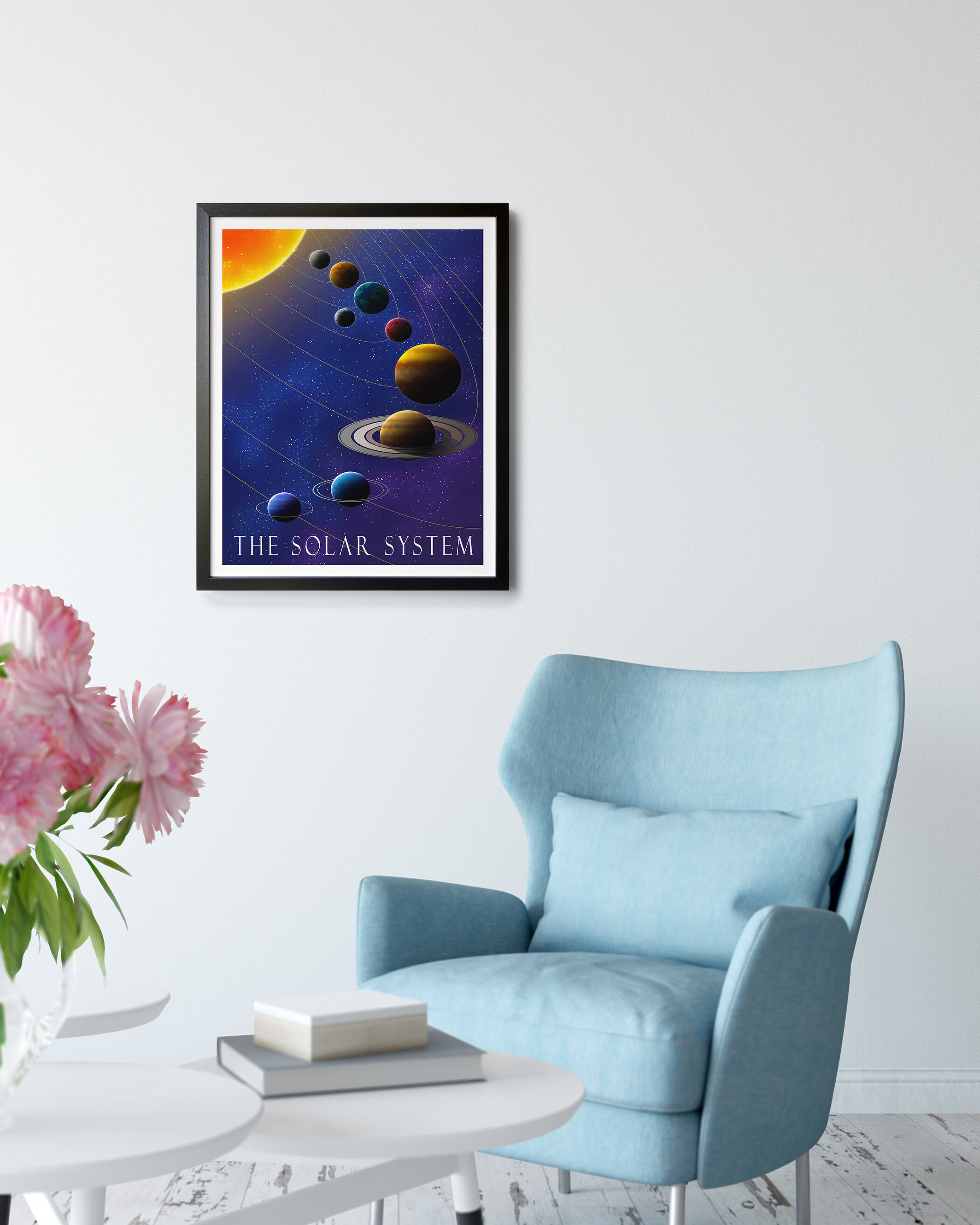 Solar System, Wall Art, Space Wall Decor, Outer Space Art