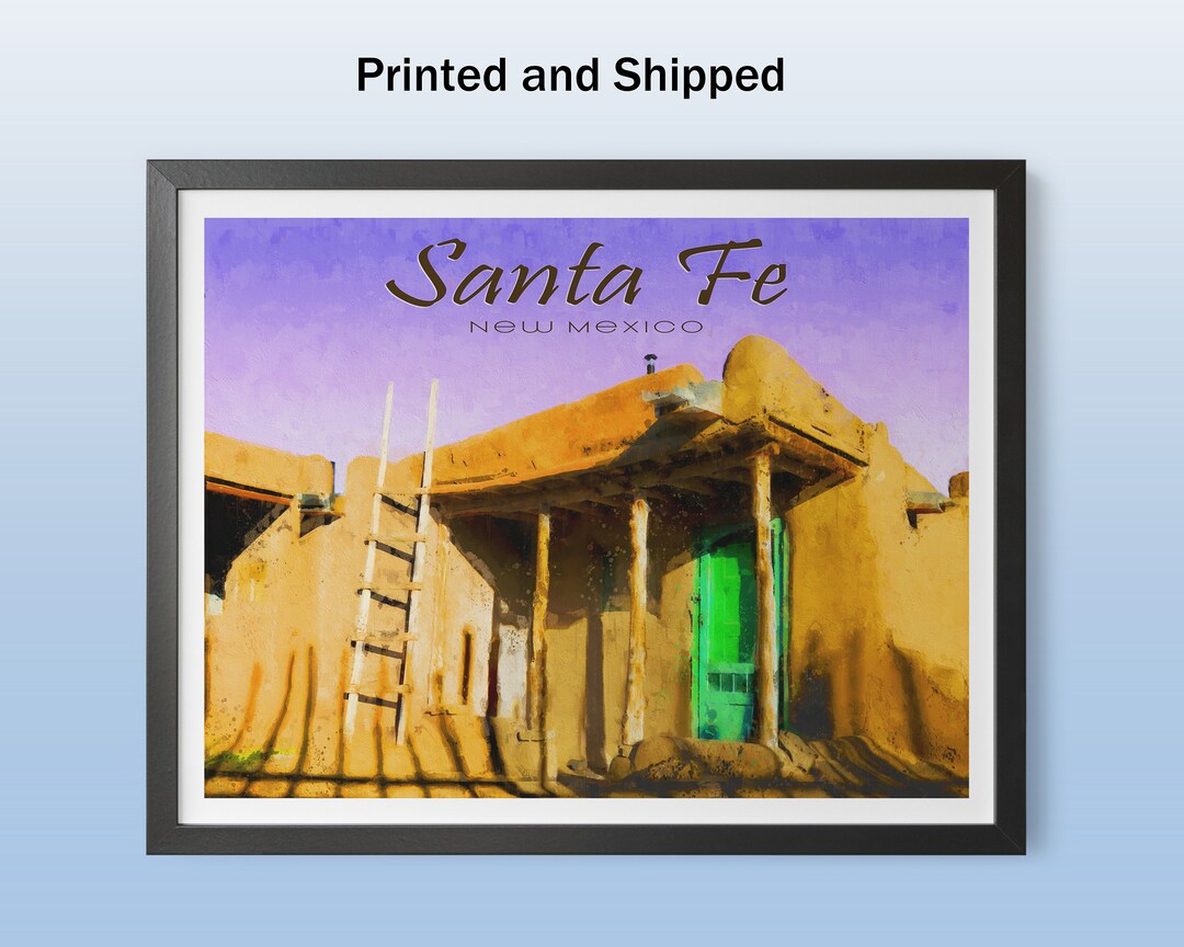 Santa Fe New Mexico Wall Art Southwest Art New Mexico Etsy