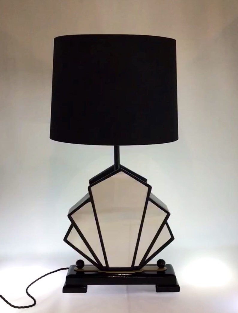 Art Deco Inspired Table Lamp Etsy UK