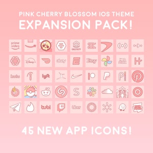Pink Cherry Blossom Apple iOS Phone Theme (EXPANSION PACK)