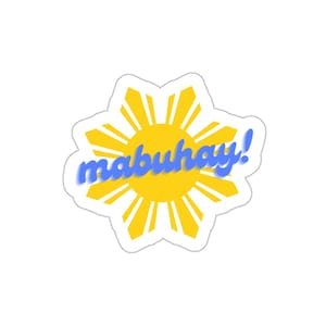 Mabuhay Filipino Sun Stickers