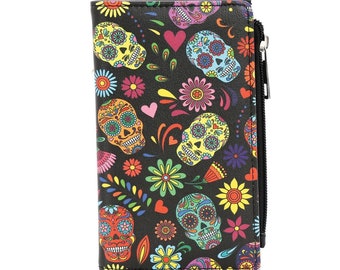 Vinyl Sugar Skull Halloween Wallet