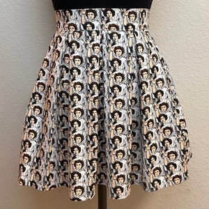 Handmade Skirt with POCKETS! Printed Pleated High Waisted Skater Skirt Made with Star Wars Princess Leia Fabric