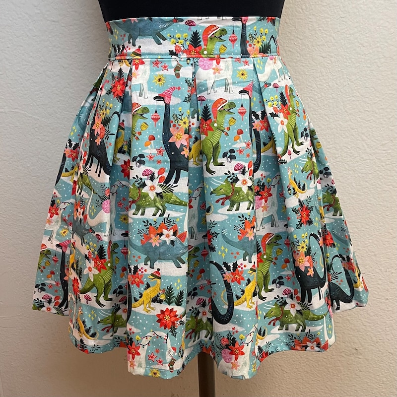 Camo Dinosaur Sketch - Women's Dinosaur Skirt