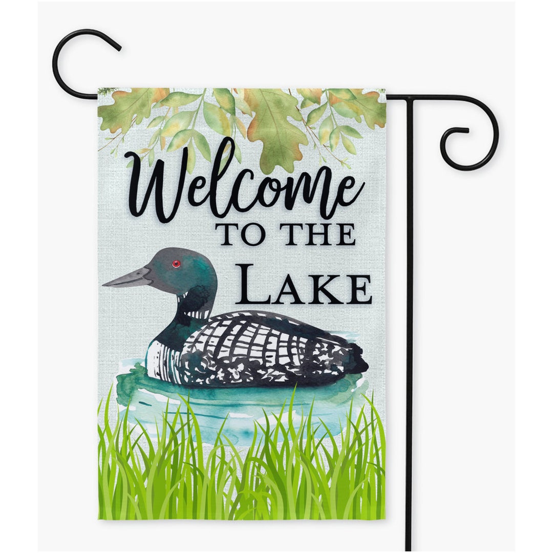 to the Lake Loon Garden Yard Flag, Lake Garden Flag, Lake Decor