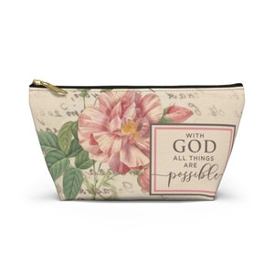  Qeeenar 24 Pcs Christian Makeup Bag Floral Bible Cosmetic Bags  Inspirational Bible Verse Toiletry Pouches Canvas Motivational Bag with  Zipper for Kids Adult Organize Cosmetics Toiletries Stationery : Beauty 