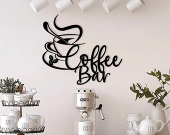Coffee Bar Sign, Coffee Wall Art, Coffee Gift, Custom Metal Sign, Office Break Room or Kitchen Decor, Coffee Station Bar Sign