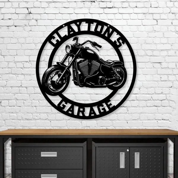 Motorcycle Metal Sign, Harley Davidson Metal Sign, Man Cave Sign, Custom Garage Sign, Bar Sign, Gift for Him Wall Art, Yamaha, Indian, Honda