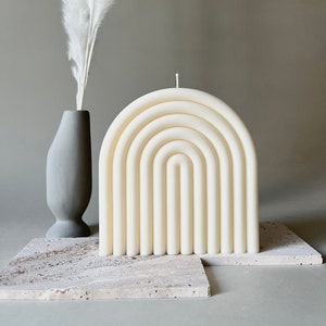 Big arch soy wax decorative candle | Sculpture arch candle | Unique shape candle | Home decor art candle