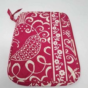 Vera Bradley E-Reader/Tablet Sleeve Twirly Bird Pink Retired Pattern