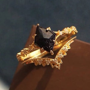Vintage Gold Gemstone Ring, Stacking Ring, Tiny Gemstone Ring, Gold Vermeil Ring, Thin Ring