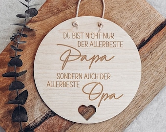 Holzschild - Allerbester Papa Allerbester Opa | Geschenk Opa Geschenk Vatertag Vatertagsgeschenk Geschenk Papa Geschenkidee Vatertag