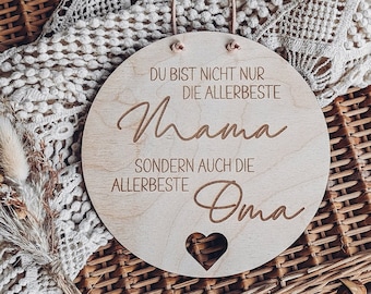 Holzschild - Allerbeste Mama Allerbeste Oma | Geschenk Oma Geschenk Muttertag Muttertagsgeschenk Geschenk Mama Geschenkidee Muttertag