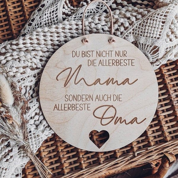 Holzschild - Allerbeste Mama Allerbeste Oma | Geschenk Oma Geschenk Muttertag Muttertagsgeschenk Geschenk Mama Geschenkidee Muttertag